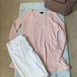 RXB SIZE SMALL PALE PINK TUNIC SWEATER TOP